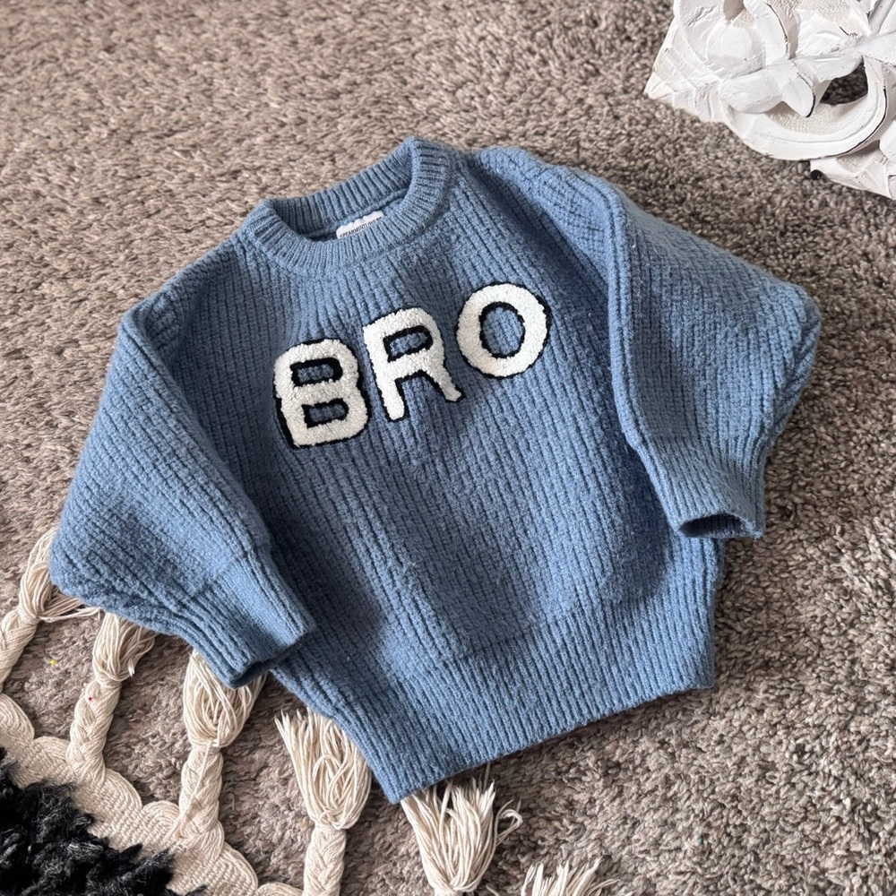 Blue Wool BRO Baby Knit Sweater